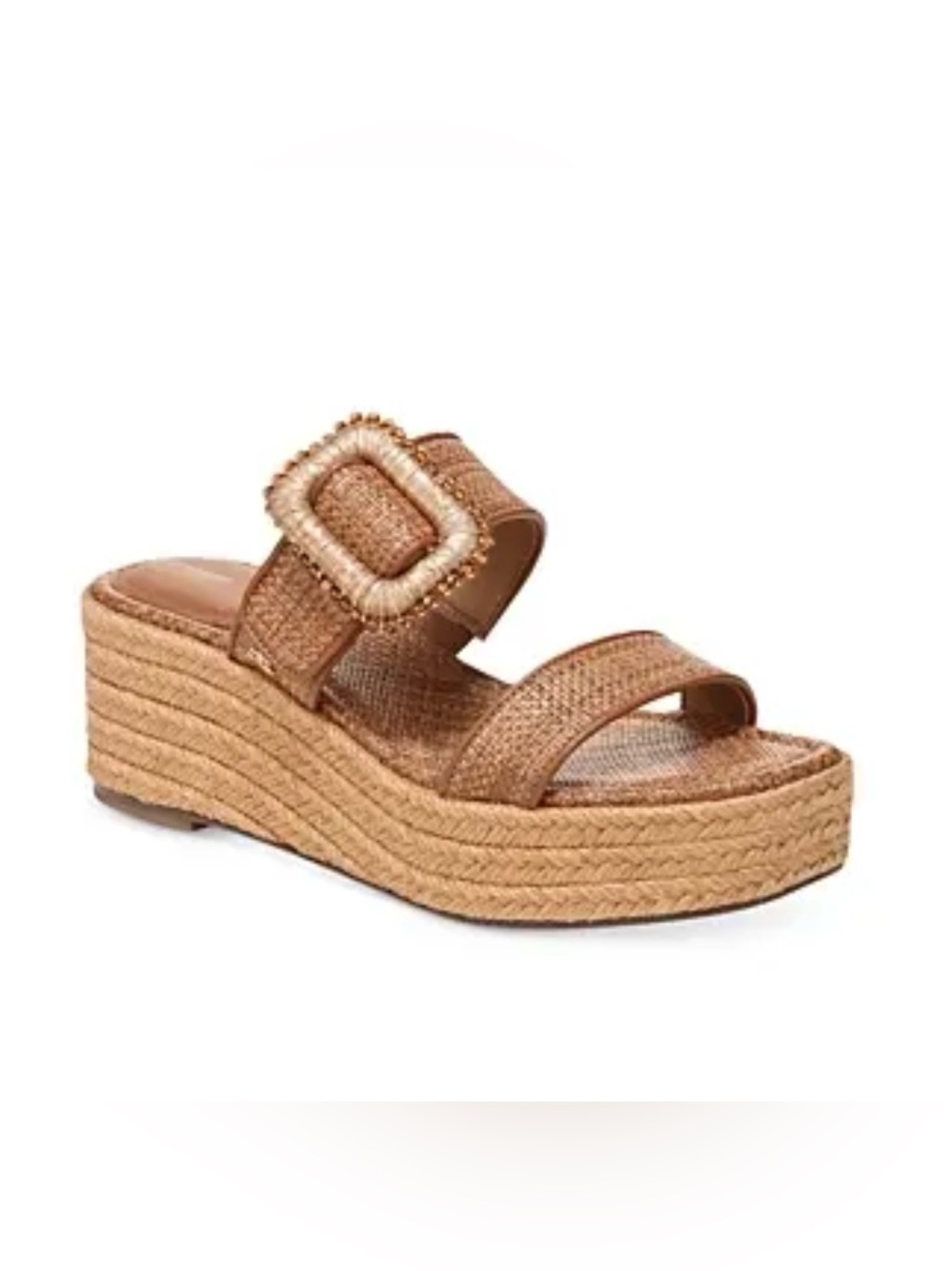 Sam Edelman Tan Braided Espadrille Platform Sandals